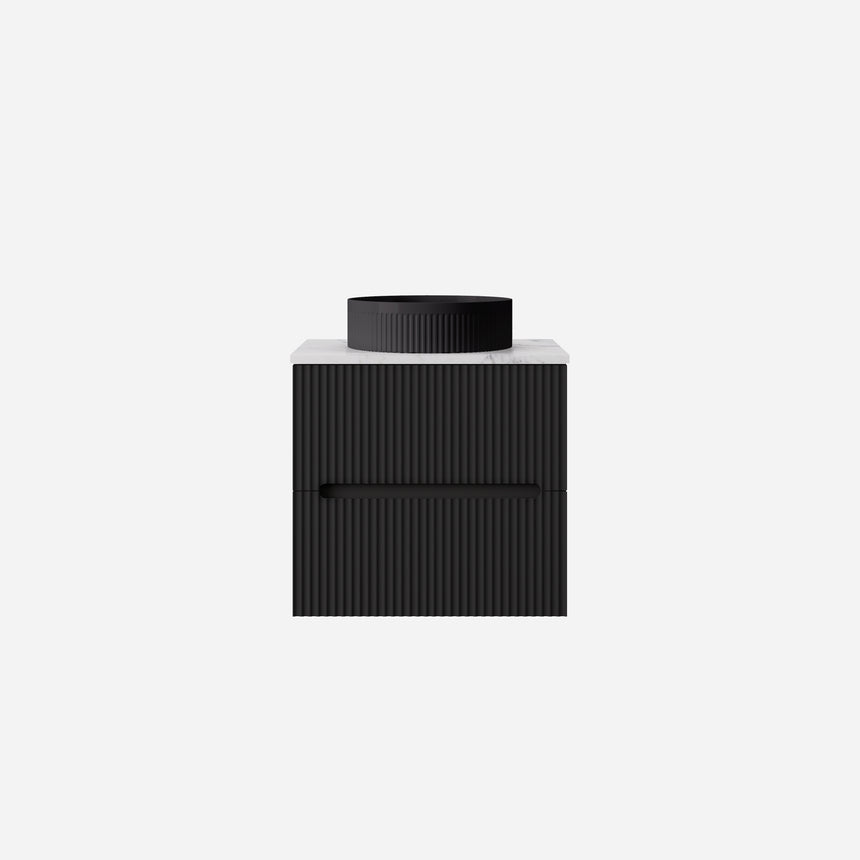 Cabarita Modern Wall Hung Cabinet Matte Black
