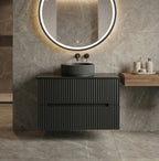 Cabarita Modern Wall Hung Cabinet Matte Black