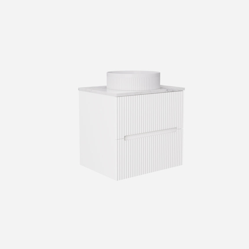 Cabarita Modern Wall Hung Cabinet Matte White