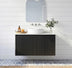 Crete Modern Wall Hung Cabinet Matte Black