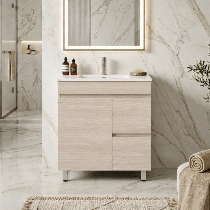 Camden Modern Free Standing Cabinet Coastal Oak
