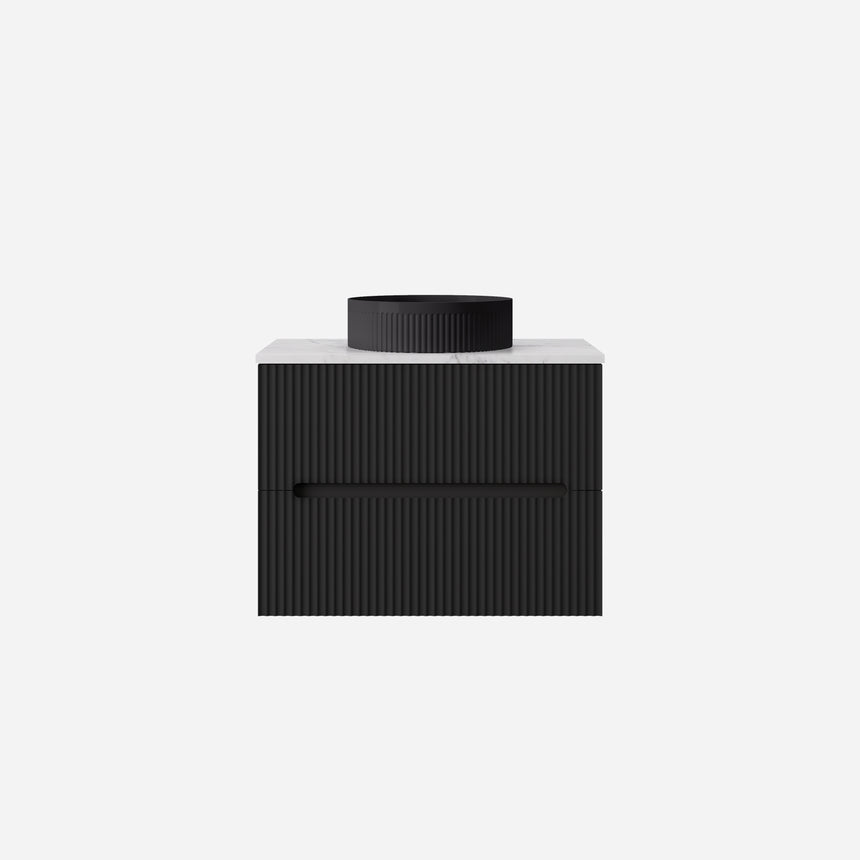 Cabarita Modern Wall Hung Cabinet Matte Black