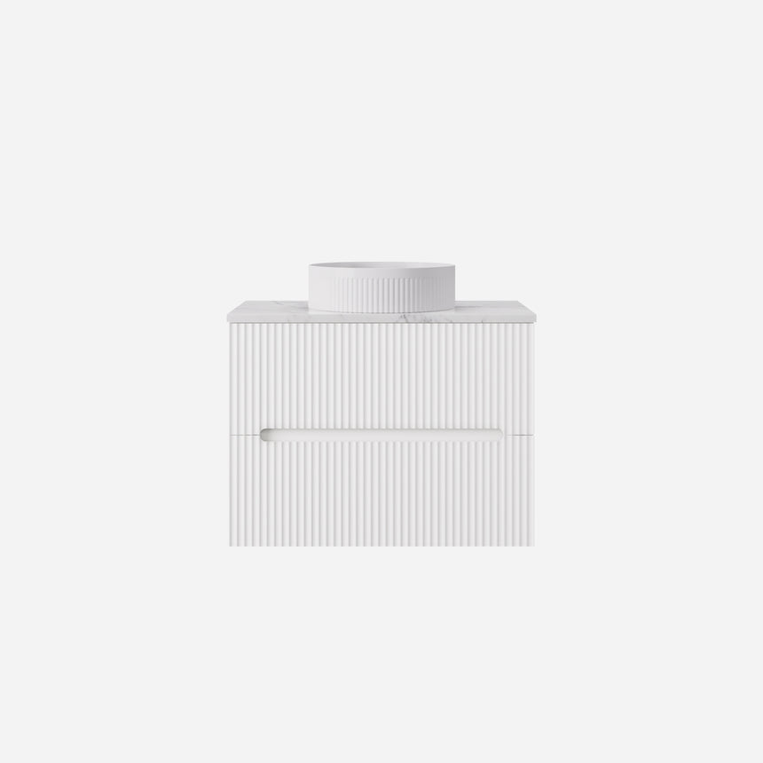 Cabarita Modern Wall Hung Cabinet Matte White