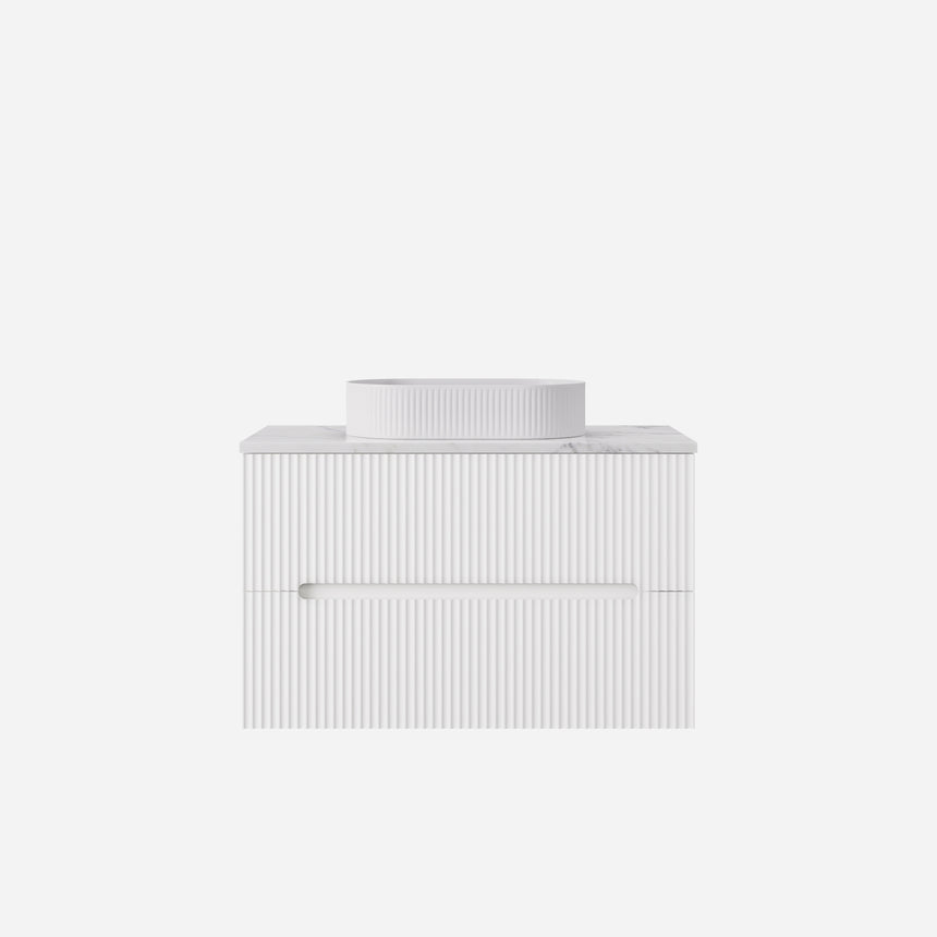 Cabarita Modern Wall Hung Cabinet Matte White