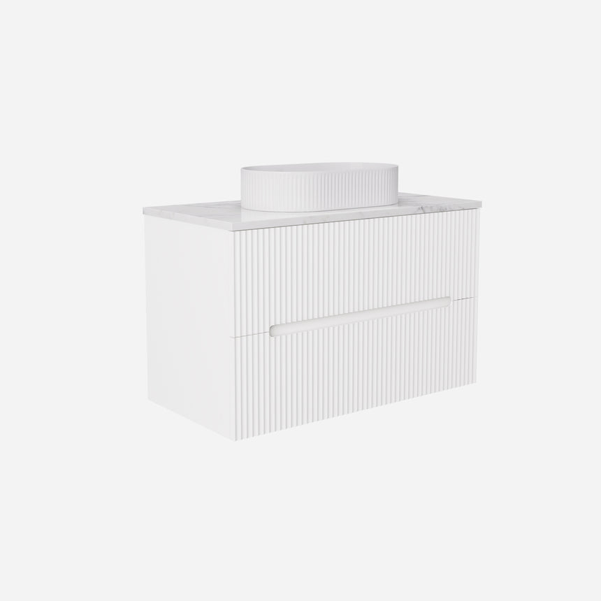 Cabarita Modern Wall Hung Cabinet Matte White