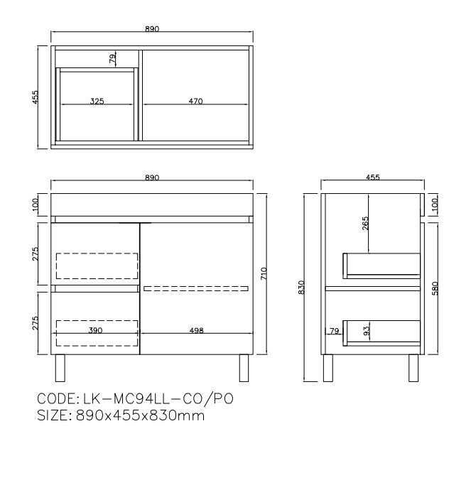Camden Modern Free Standing Cabinet Prime Oak