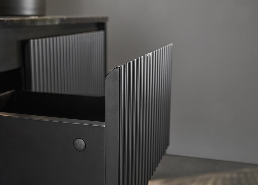 Crete Modern Wall Hung Cabinet Matte Black