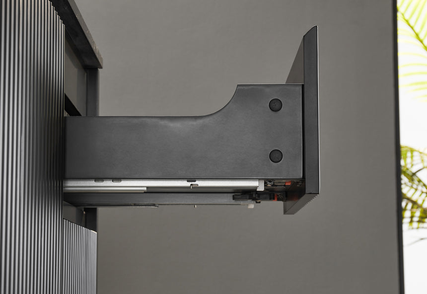 Crete Modern Wall Hung Cabinet Matte Black