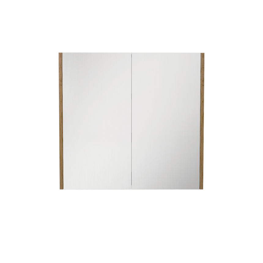 Lukka Camden Oak two-door shaving cabinet with natural oak timber sides by Tilemall