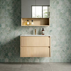Gladstone Modern Wall Hung Vanity Sandy Oak
