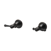 Phoenix Nostalgia antique black wall top assembly pair with porcelain lever handles by Tilemall