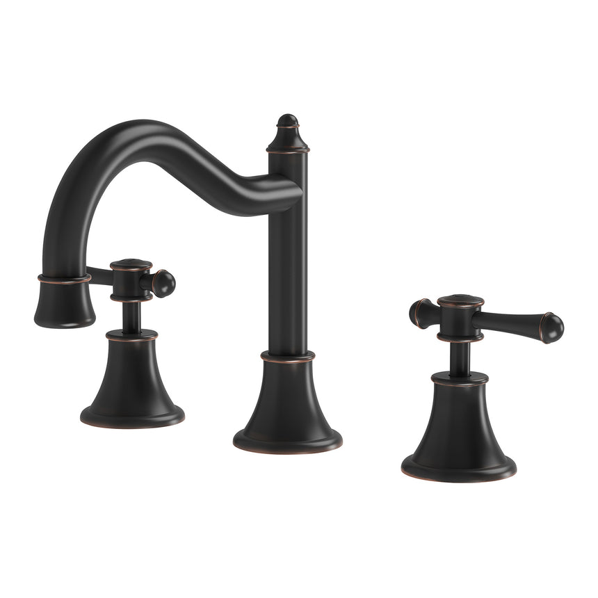 Phoenix Nostalgia Lever Basin Set Shepherds Crook Antique Black, product view