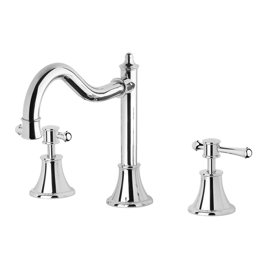 Phoenix Nostalgia Lever Basin Set Shepherds Crook Chrome, product view