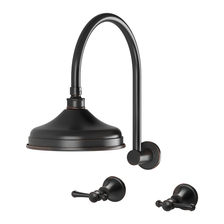 Phoenix Nostalgia Lever Shower Set Antique Black, product view
