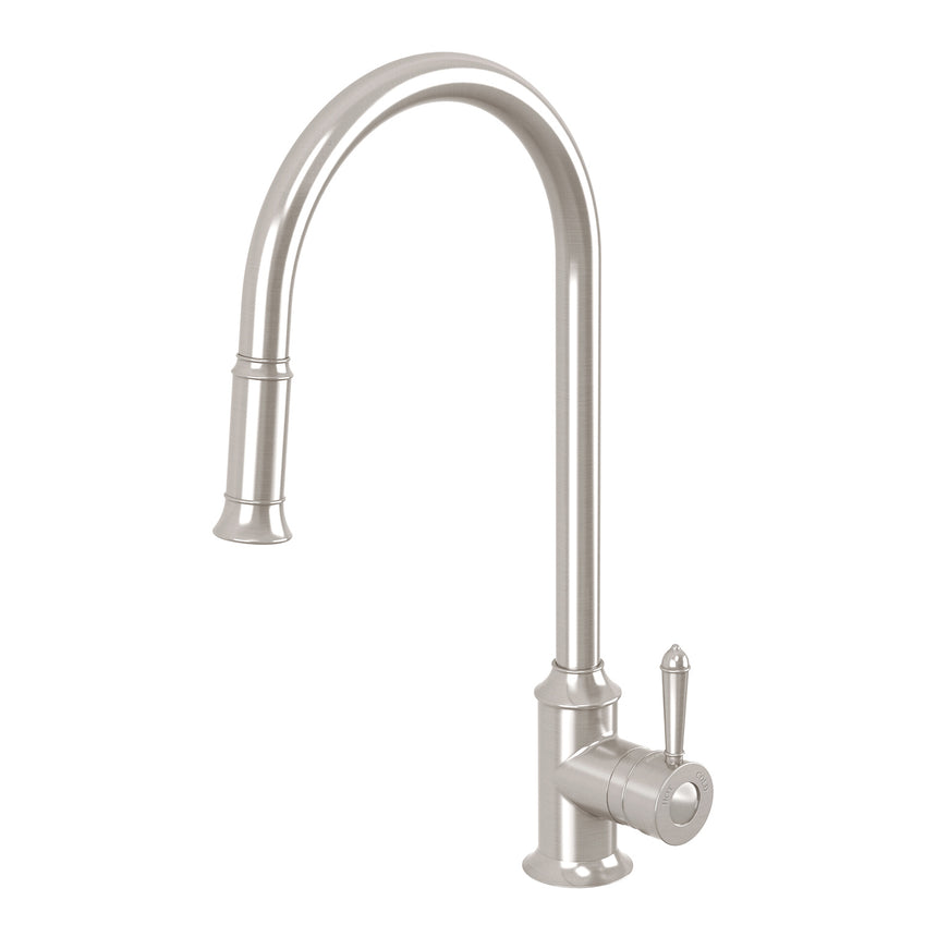 Phoenix Nostalgia Pull Out Sink Mixer 230mm Brushed Nickel, product view