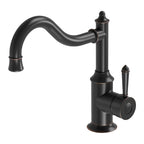 Phoenix Nostalgia Sink Mixer 230mm Shepherds Crook Antique Black