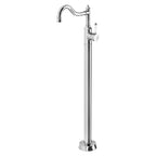 Phoenix Nostalgia Floor Mounted Bath Mixer Shepherds Crook Chrome/Natural White