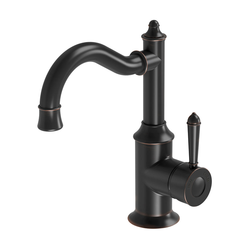 Phoenix Nostalgia Basin Mixer 160mm Shepherds Crook Antique Black, product view