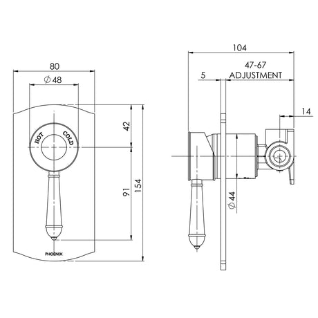 NS780_Nostalgia_Shower_Wall_Mixer_Line_Drawing