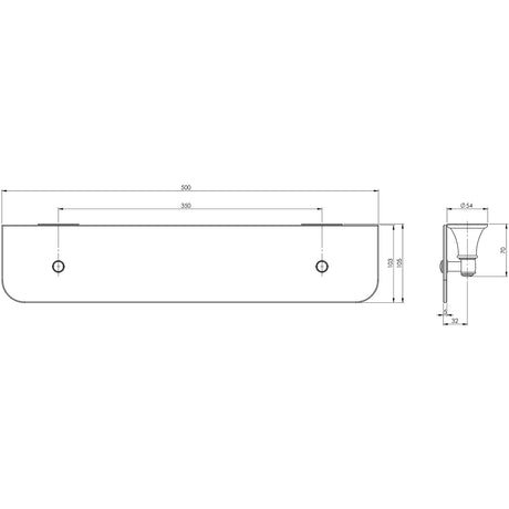 NS896_Nostalgia_Glass_Shelf_Line_Drawing