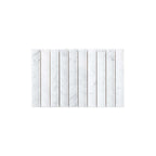 Marble Mosaic Concave 198x318mm Honed Carrara Sample