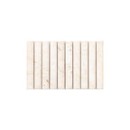 Marble Mosaic Concave 198x318mm Honed White Travertine Sample
