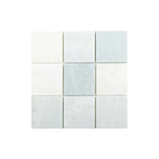 Marble Mosaic Square 100x100mm Tumbled Ming Green