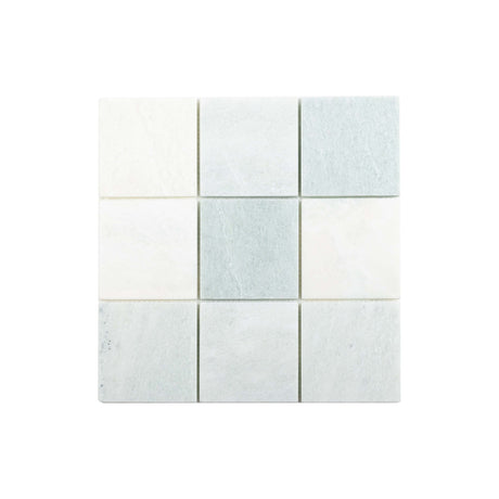 NaturalMarbleMosaicSquare100x100MingGreenTumbled