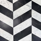 Natural Marble Tile Shape A Chevron Natural Stone Honed Carrara