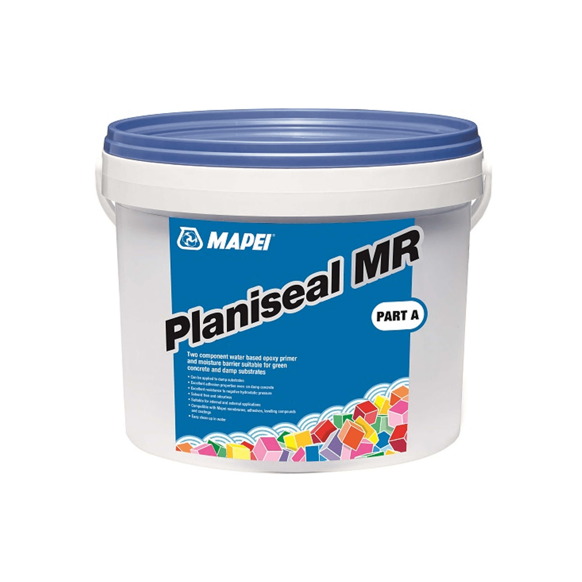 Mapei Planiseal MR concrete repair primer 10L kit Part A by Tilemall, white bucket with blue lid