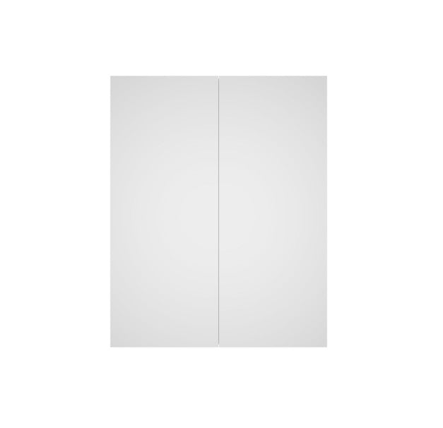 Lukka Alpha 600mm double-door white shaving cabinet by Tilemall