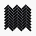 Porcelain Mosaic Herringbone 25x75mm Matt Black Sample
