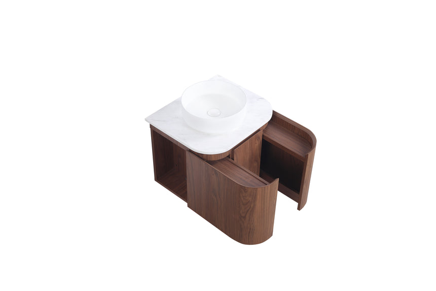 Ravello Wall Hung Vanity Mocha Oak