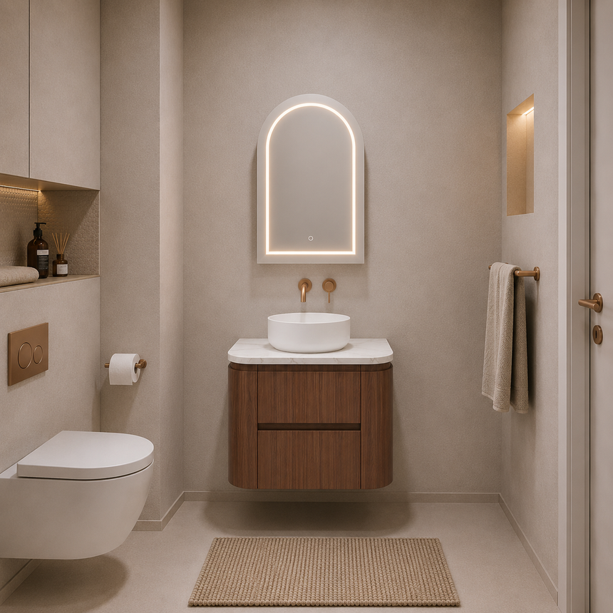 Ravello Wall Hung Vanity Mocha Oak