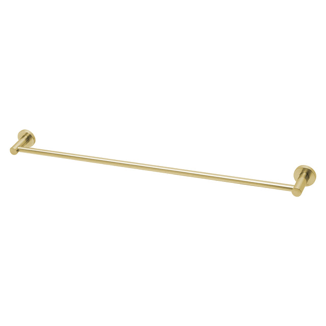 Phoenix Radii Single Towel Rail 800mm Round Plate Brushed Gold, product view