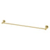 Phoenix Radii Single Towel Rail 800mm Round Plate Brushed Gold