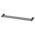 Phoenix Radii Double Towel Rail 800mm Round Plate Matte Black