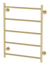Phoenix Radii Heated Towel Ladder 550 x 740mm Round Plate Brushed Gold