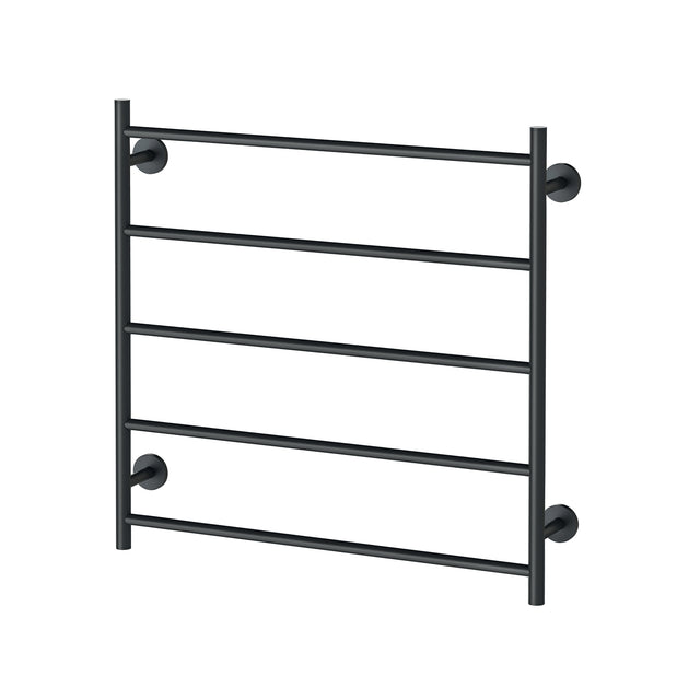 Phoenix Radii Heated Towel Ladder 750mm x 740mm Matte Black, product view