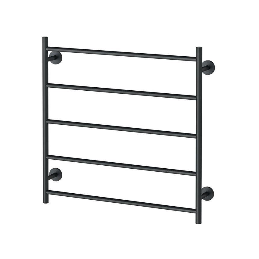 Phoenix Radii Heated Towel Ladder 750mm x 740mm Matte Black, product view
