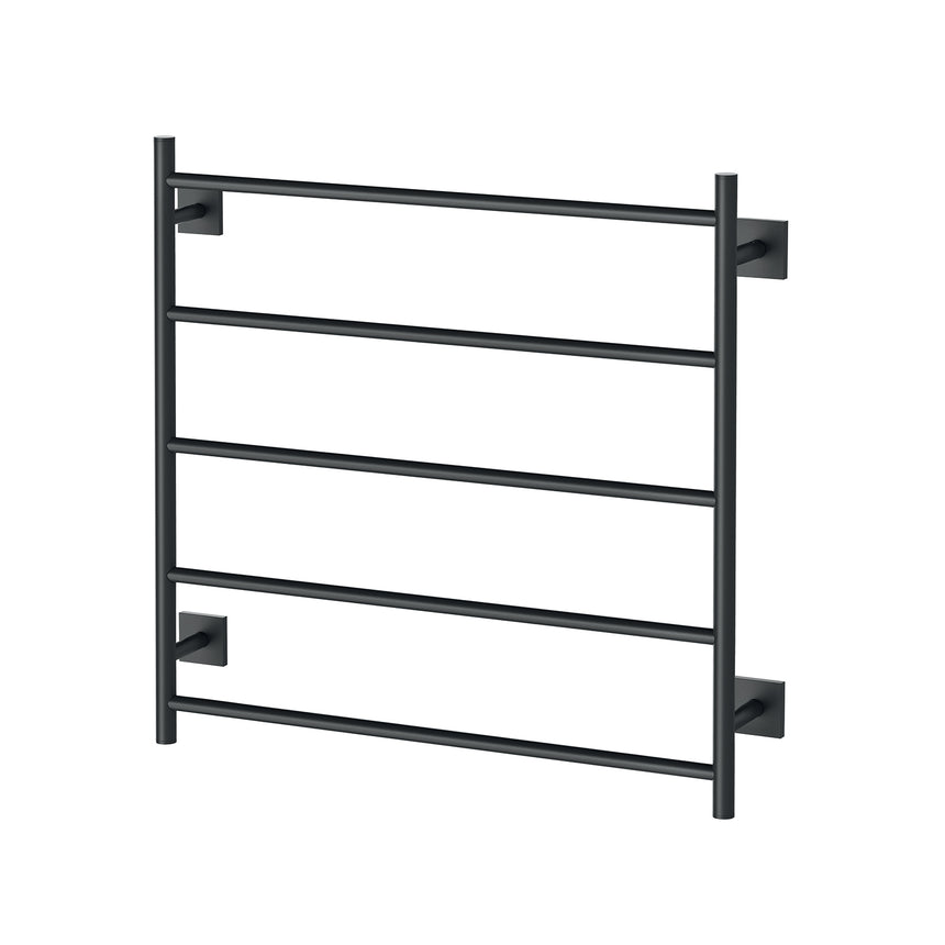 Phoenix Radii Heated Towel Ladder 750mm x 740mm Matte Black, additional product view