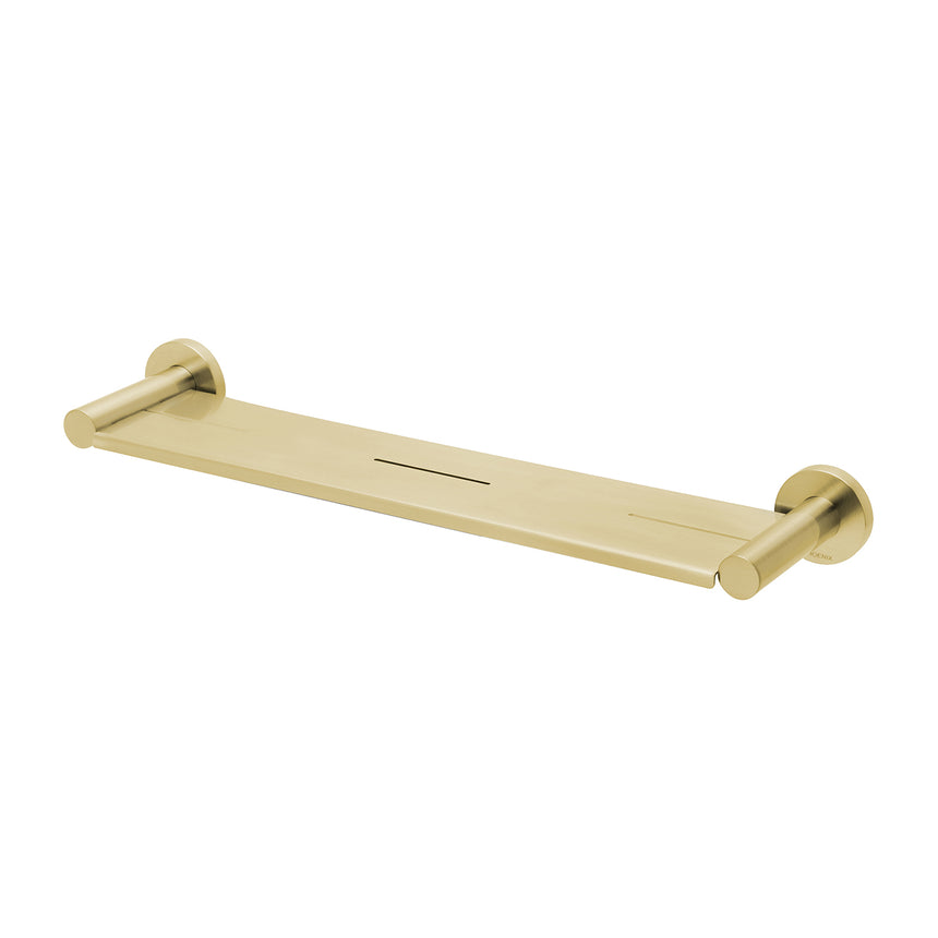 Phoenix Radii Metal Shelf Round Plate Brushed Gold, product view