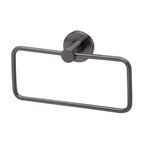 Phoenix Radii Hand Towel Holder Round Plate Brushed Carbon