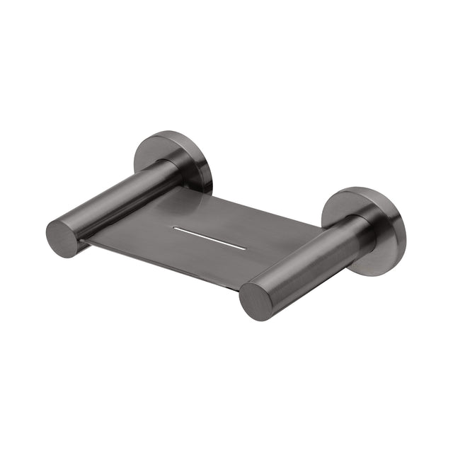 Phoenix Radii Soap Dish Round Plate Brushed Carbon, product view