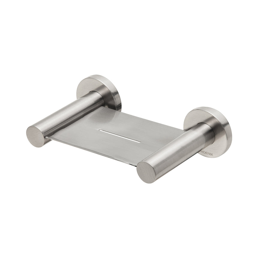 Phoenix Radii Soap Dish Round Plate Brushed Nickel, product view