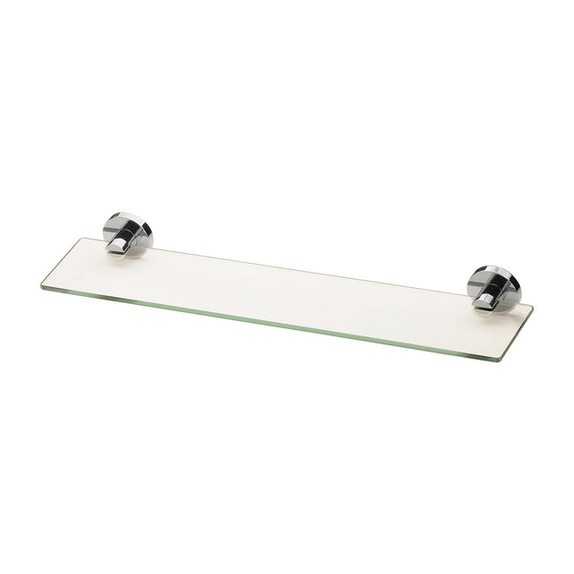 Phoenix Radii Glass Shelf Round Plate Chrome, product view