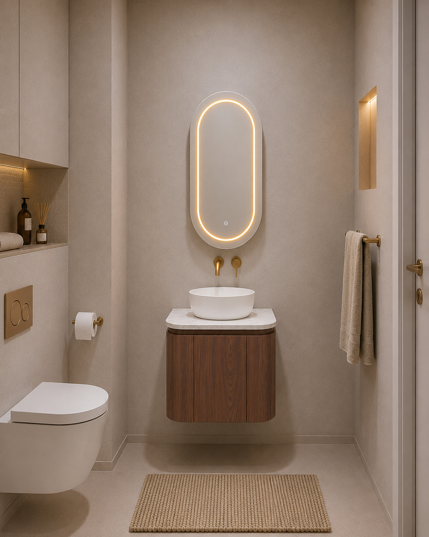Ravello Wall Hung Vanity Mocha Oak