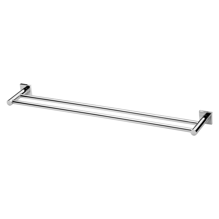Phoenix Radii Double Towel Rail 800mm Square Plate Chrome, product view