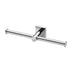 Phoenix Radii Double Toilet Roll Holder Square Plate Chrome