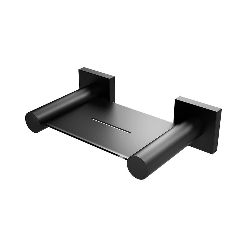 Phoenix Radii Soap Dish Square Plate Matte Black, product view